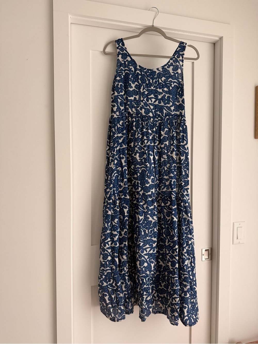 Lucky Brand Blue and White Floral Maxi Dress